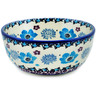 Polish Pottery Bowl 5&quot; Blooming Blues