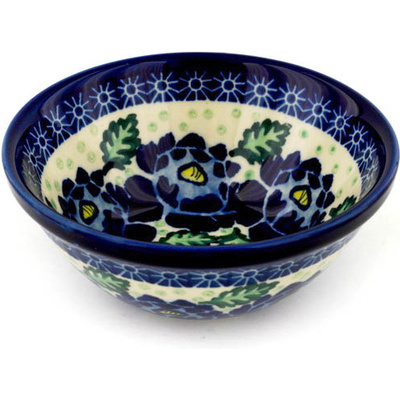 Polish Pottery Bowl 5&quot; Blue Bliss