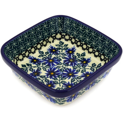 Polish Pottery Bowl 5&quot; Blue Chicory