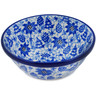 Polish Pottery Bowl 5&quot; Blue Christmas