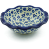 Polish Pottery Bowl 5&quot; Blue Confetti