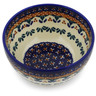 Polish Pottery Bowl 5&quot; Blue Cress