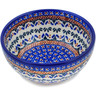 Polish Pottery Bowl 5&quot; Blue Cress