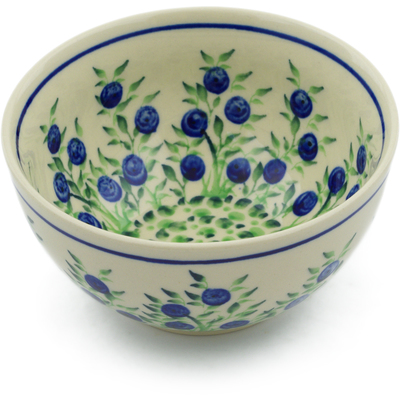 Polish Pottery Bowl 5&quot; Blue Dream