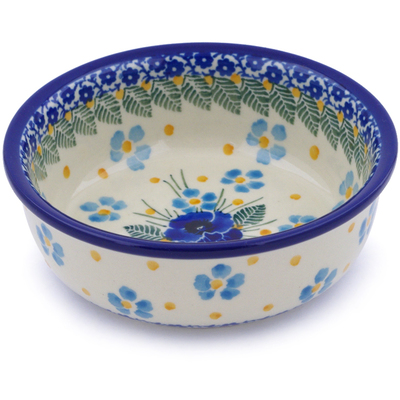 Polish Pottery Bowl 5&quot; Blue Dreams