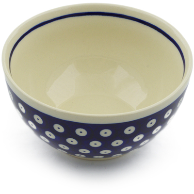 Polish Pottery Bowl 5&quot; Blue Eyes
