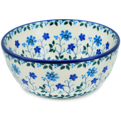 Polish Pottery Bowl 5&quot; Blue Fascination