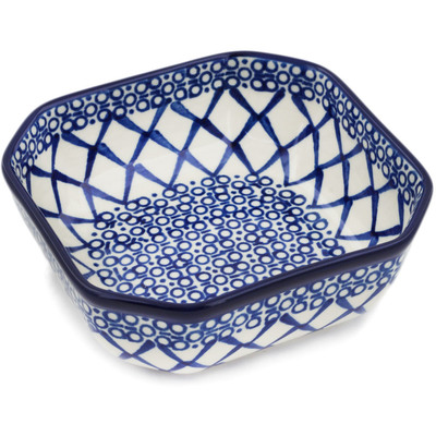 Polish Pottery Bowl 5&quot; Blue Harmony