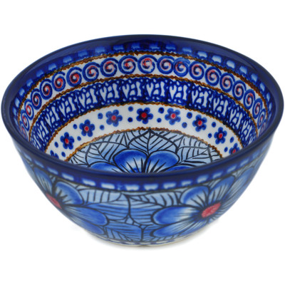 Polish Pottery Bowl 5&quot; Blue Heaven UNIKAT