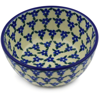 Polish Pottery Bowl 5" Blue Mandala