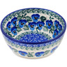 Polish Pottery Bowl 5&quot; Blue Pansy