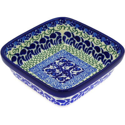 Polish Pottery Bowl 5&quot; Blue Passion