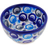 Polish Pottery Bowl 5" Blue Peacock Eye