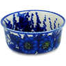 Polish Pottery Bowl 5&quot; Blue Poppy Dream UNIKAT