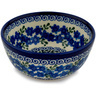Polish Pottery Bowl 5&quot; Blue Poppy Wreath