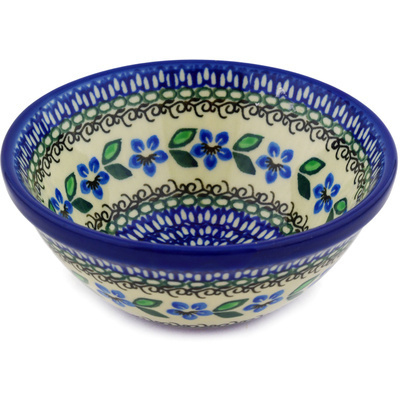 Polish Pottery Bowl 5&quot; Blue Rolf Fiedler