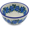 Polish Pottery Bowl 5&quot; Blue Rose