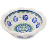 Polish Pottery Bowl 5&quot; Blue Rose Patch