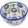 Polish Pottery Bowl 5" Blue Thistle Beauty