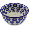 Polish Pottery Bowl 5&quot; Blue Zinnia