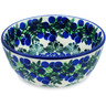 Polish Pottery Bowl 5&quot; Blueberry Fields Forever