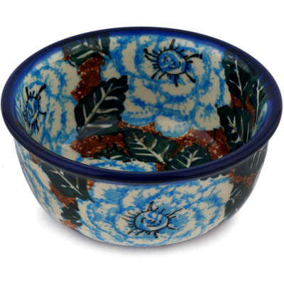 Polish Pottery Bowl 5&quot; Bluemings UNIKAT