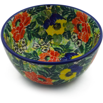 Polish Pottery Bowl 5&quot; Breathtaking UNIKAT