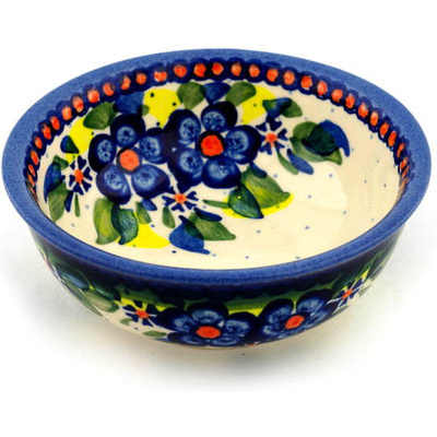 Polish Pottery Bowl 5&quot; Bright Buds