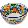 Polish Pottery Bowl 5&quot; Bright Wildflowers UNIKAT