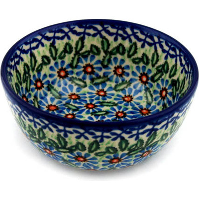 Polish Pottery Bowl 5&quot; Cactus UNIKAT