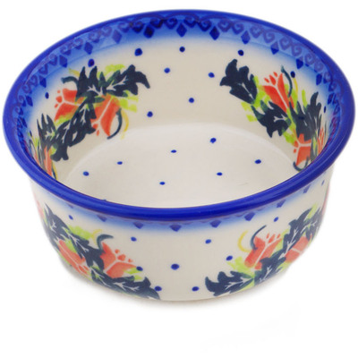Polish Pottery Bowl 5&quot; California Poppies