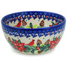 Polish Pottery Bowl 5&quot; Cardinal&#039;s Home UNIKAT