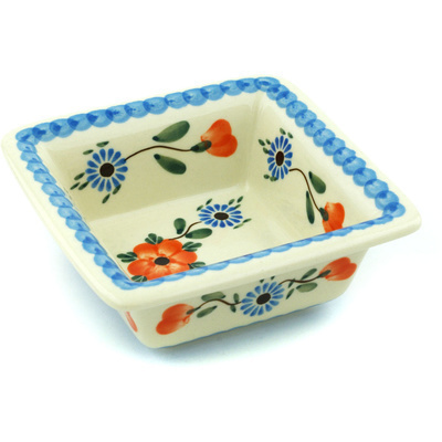 Polish Pottery Bowl 5&quot; Cherry Blossoms