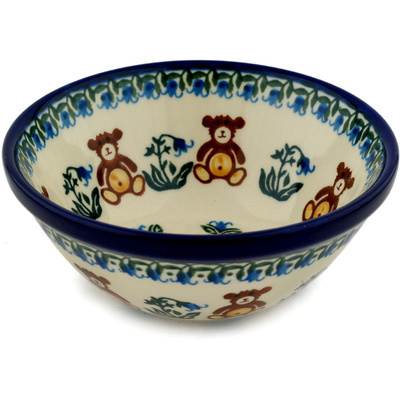 Polish Pottery Bowl 5&quot; Childrens Baby Bear