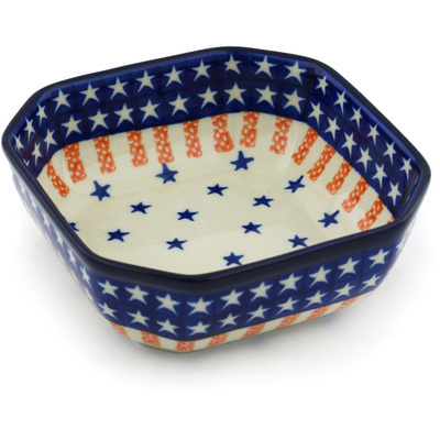 Polish Pottery Bowl 5&quot; Classic Americana