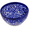 Polish Pottery Bowl 5&quot; Cobalt Fantasy