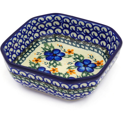 Polish Pottery Bowl 5&quot; Cobblestone Garden