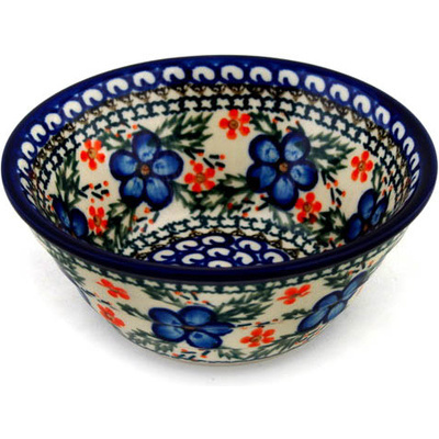 Polish Pottery Bowl 5&quot; Cobblestone Garden