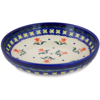 Polish Pottery Bowl 5&quot; Cocentric Tulips