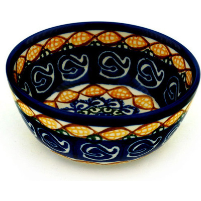 Polish Pottery Bowl 5&quot; Corn Circle
