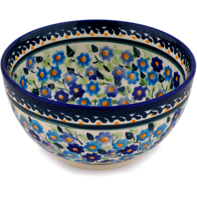 Polish Pottery Bowl 5&quot; Cottage Garden UNIKAT