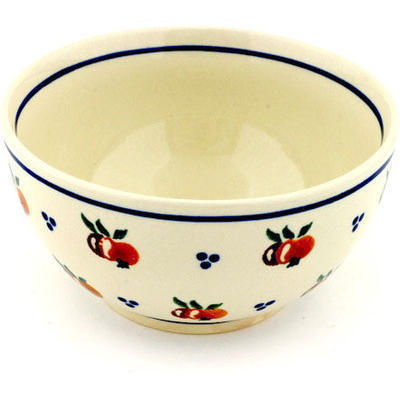 Polish Pottery Bowl 5&quot; Country Apple