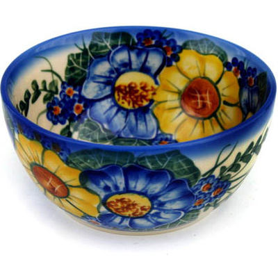 Polish Pottery Bowl 5&quot; Country Drive