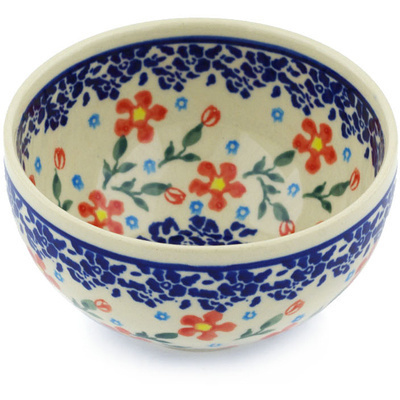 Polish Pottery Bowl 5&quot; Country Garden