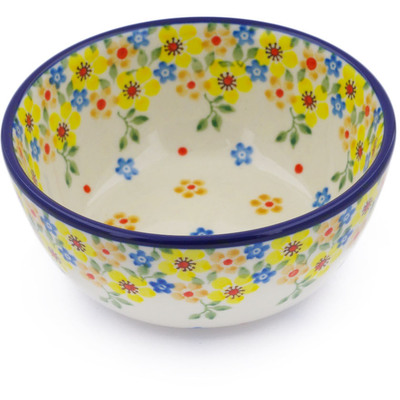 Polish Pottery Bowl 5&quot; Country Spring