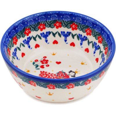Polish Pottery Bowl 5&quot; Cute As A Button UNIKAT