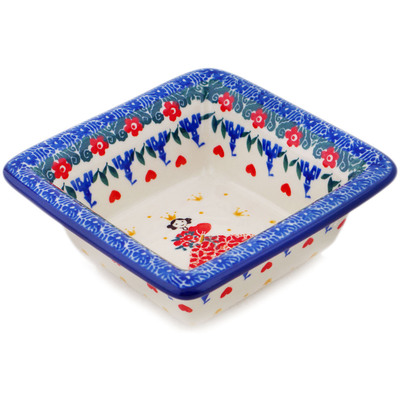 Polish Pottery Bowl 5&quot; Cute As A Button UNIKAT