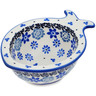 Polish Pottery Bowl 5&quot; Daisy Blues