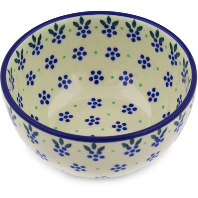 Polish Pottery Bowl 5&quot; Daisy Circles