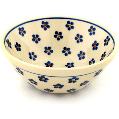 Polish Pottery Bowl 5&quot; Daisy Dots